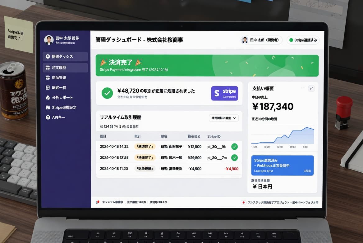 Stripe決済連携ECバックエンド